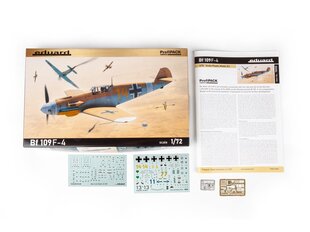 Сборная пластиковая модель Eduard - Messerschmitt Bf 109F-4 Profipack, 1/72, 70155 цена и информация | Конструкторы и кубики | pigu.lt