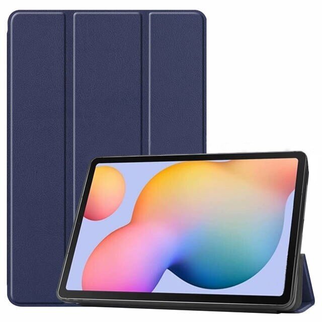 Dėklas Smart Leather Samsung Tab A9 8.7 tamsiai mėlynas цена и информация | Planšečių, el. skaityklių dėklai | pigu.lt