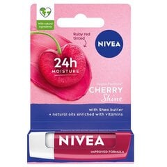 Lūpų balzamas Nivea 24H Mett-In Moisture Cherry Shine, 4,8 g kaina ir informacija | Lūpų dažai, blizgiai, balzamai, vazelinai | pigu.lt