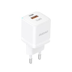 Wall charger GaN 33W PPS USB C|USB Dudao A13Pro - white цена и информация | Зарядные устройства для телефонов | pigu.lt