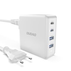 GaN 100W 2 x USB-C | 2 x USB fast charger Dudao A100EU - white цена и информация | Зарядные устройства для телефонов | pigu.lt