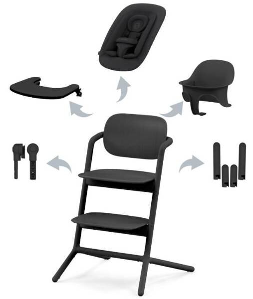 Daugiafunkcinė maitinimo kėdutė 4in1, Cybex Lemo, juoda kaina ir informacija | Maitinimo kėdutės | pigu.lt