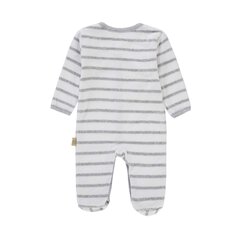 Пижама для младенцев с длинным рукавом, серо-белая полоска цена и информация | Пижамы, халаты для мальчиков | pigu.lt