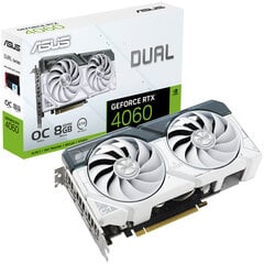 Asus Dual GeForce RTX 4060 OC White Edition kaina ir informacija | Vaizdo plokštės (GPU) | pigu.lt