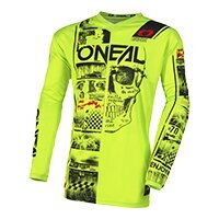 Vaikiški motokroso marškinėliai O'Neal Element Attack V.23, geltoni kaina ir informacija | Moto striukės | pigu.lt