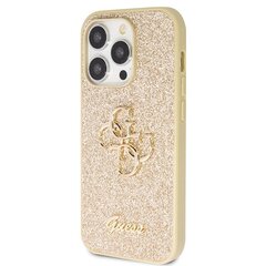 Guess GUHCP14LHG4SGD iPhone 14 Pro 6.1" złoty|gold hardcase Glitter Script Big 4G цена и информация | Чехлы для телефонов | pigu.lt