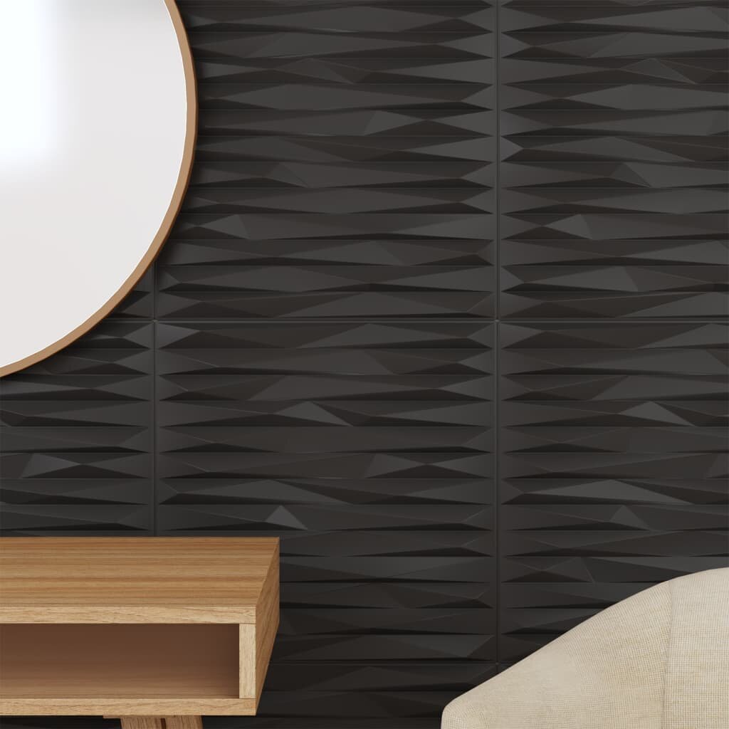 Sienų plokštės vidaXL 50x50cm juoda цена и информация |  Lubų, sienų dekoro elementai | pigu.lt