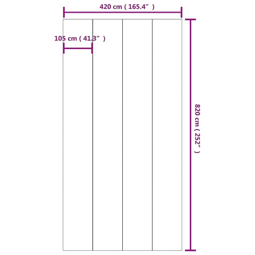 Baseino paklotas VidaXL, 820x420 cm kaina ir informacija | Baseinų priedai | pigu.lt