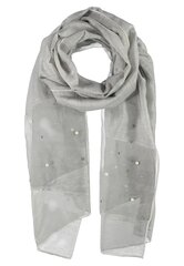 Шарф женский Passigatti с бисером, серый цена и информация | Женские шарфы, платки | pigu.lt