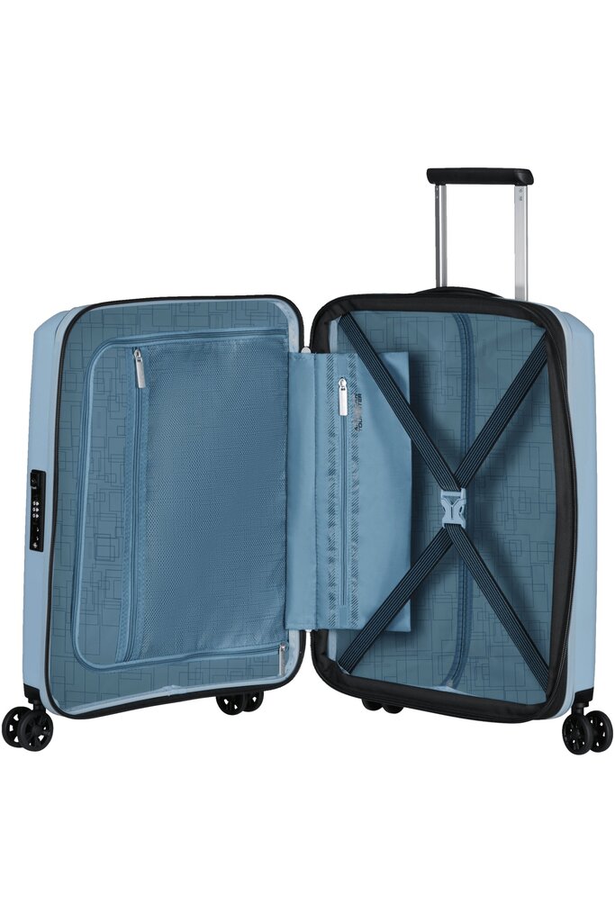 Vidutinis lagaminas American Tourister Aerostep Spinner Soho Grey M 67 cm, pilkas kaina ir informacija | Lagaminai, kelioniniai krepšiai | pigu.lt