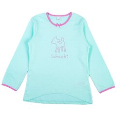 Пижама для девочек, голубая и розовая, с длинным рукавом, в горошек, Kanz цена и информация | Пижамы, халаты для девочек | pigu.lt