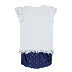 Комплект для девочек Kanz, белый/синий цена и информация | Комплекты одежды для новорожденных | pigu.lt