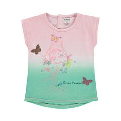 Футболка для девочек Kanz, розовая/зеленая цена и информация | Рубашки для девочек | pigu.lt