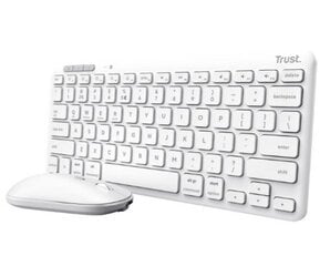 KEYBOARD +MOUSE WRL LYRA|WHITE 25073 TRUST цена и информация | Клавиатуры | pigu.lt