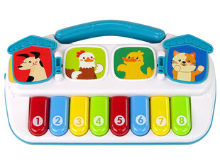 Vaikiškas pianinas Lean toys, spalvoti gyvūnai kaina ir informacija | Lavinamieji žaislai | pigu.lt