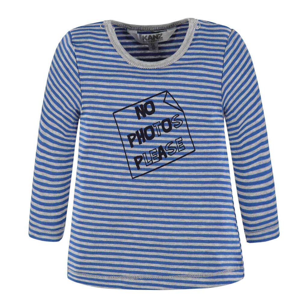 Marškinėliai berniukams Kanz, mėlyni kaina ir informacija | Marškinėliai kūdikiams | pigu.lt