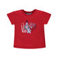 Marškinėliai mergaitėms Kanz, raudoni цена и информация | Marškinėliai kūdikiams | pigu.lt