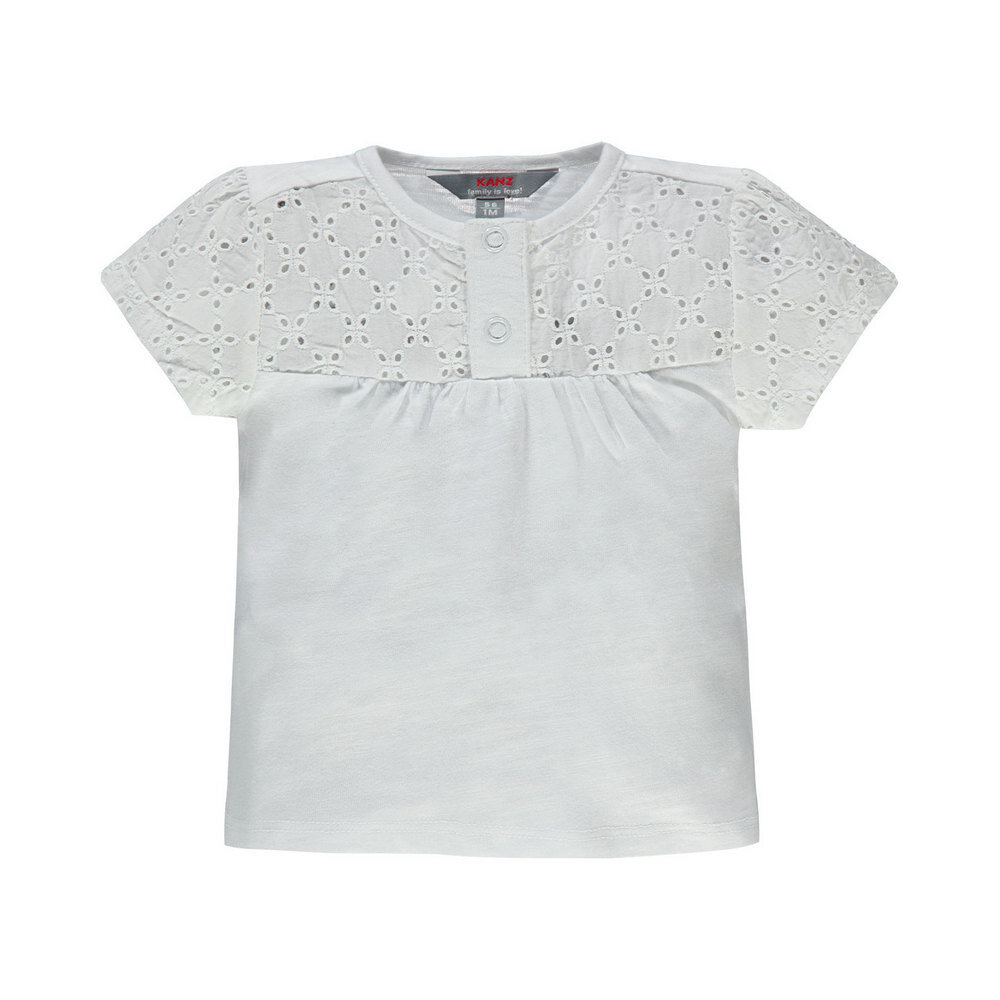 Marškinėliai mergaitėms Kanz, balti цена и информация | Marškinėliai kūdikiams | pigu.lt