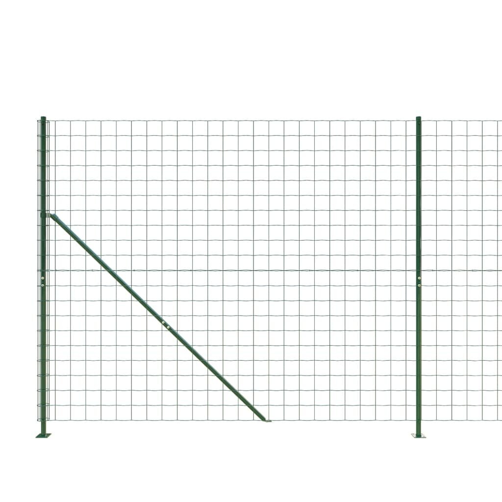Vielinė tinklinė tvora vidaXL 1,6x25 m kaina ir informacija | Tvoros ir jų priedai | pigu.lt