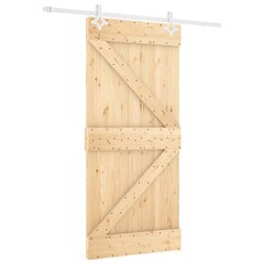 Stumdomos vidaus durys vidaXL su įrangos rinkiniu 90x210cm kaina ir informacija | Vidaus durys | pigu.lt