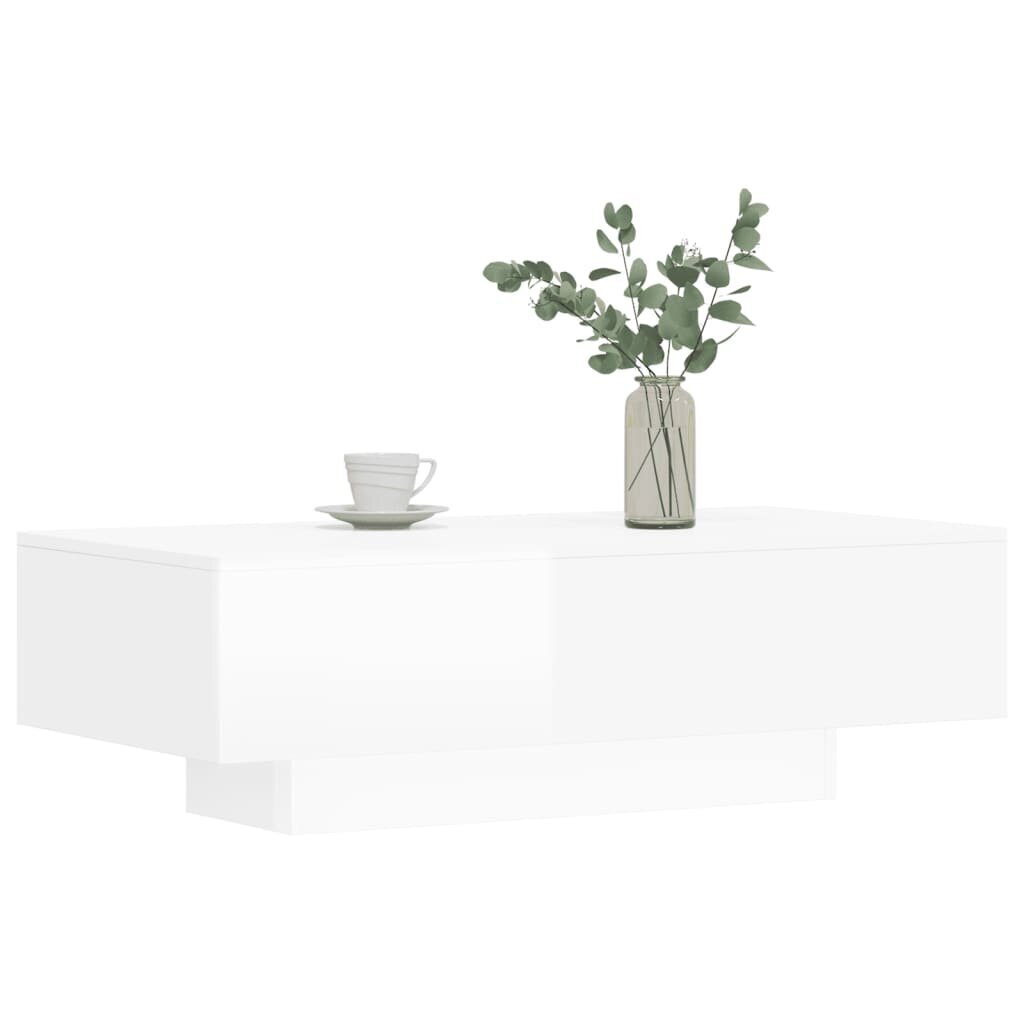 Kavos staliukas vidaXL, baltas kaina ir informacija | Kavos staliukai | pigu.lt