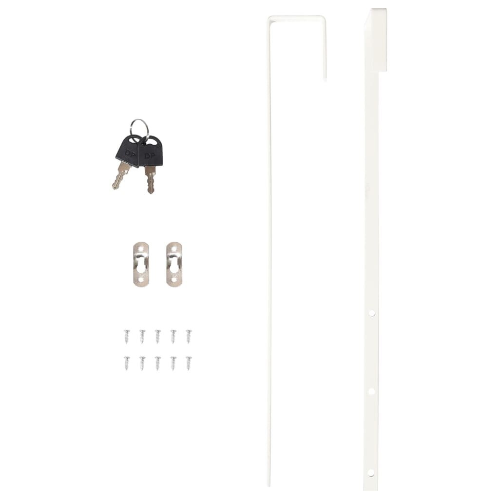 Veidrodinė papuošalų spintelė vidaXL, 30x8.5x67 cm, balta kaina ir informacija | Veidrodžiai | pigu.lt