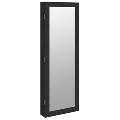 Veidrodinė papuošalų spintelė vidaXL, 37.5x10x106 cm, juoda цена и информация | Зеркала | pigu.lt