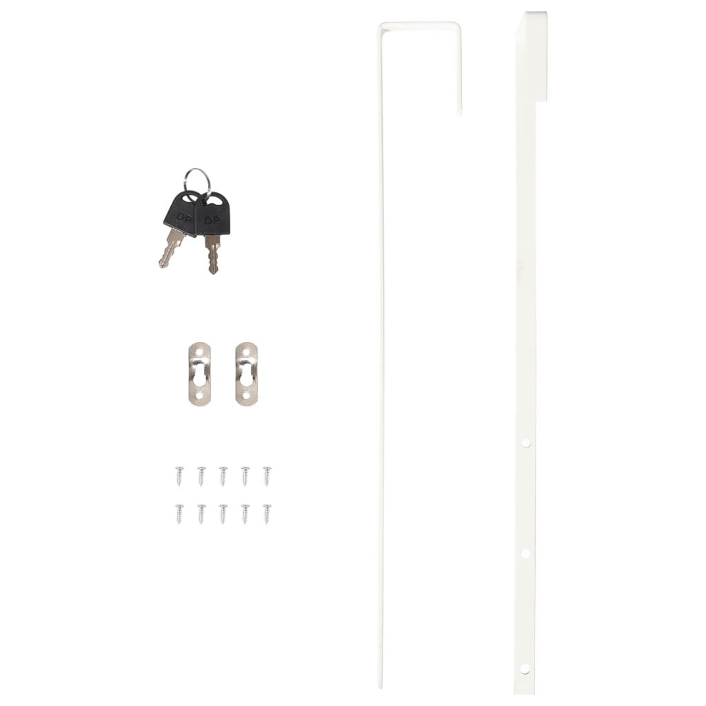 Veidrodinė papuošalų spintelė vidaXL, 30x8.5x90 cm, balta kaina ir informacija | Veidrodžiai | pigu.lt