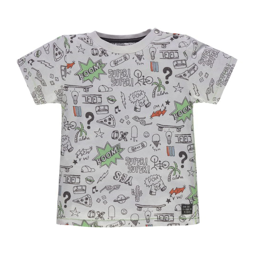 Marškinėliai berniukams Kanz, balti цена и информация | Marškinėliai berniukams | pigu.lt