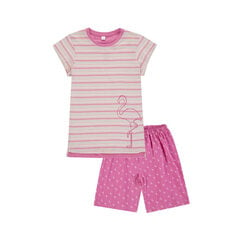 Пижама для девочек, розовая и голубая, однотонная, с длинным рукавом, Kanz цена и информация | Пижамы, халаты для девочек | pigu.lt
