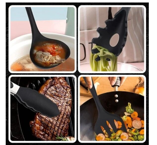Menfis virtuvės įrankių rinkinys, 12 vnt. kaina ir informacija | Virtuvės įrankiai | pigu.lt