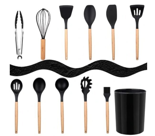 Menfis virtuvės įrankių rinkinys, 12 vnt. цена и информация | Virtuvės įrankiai | pigu.lt
