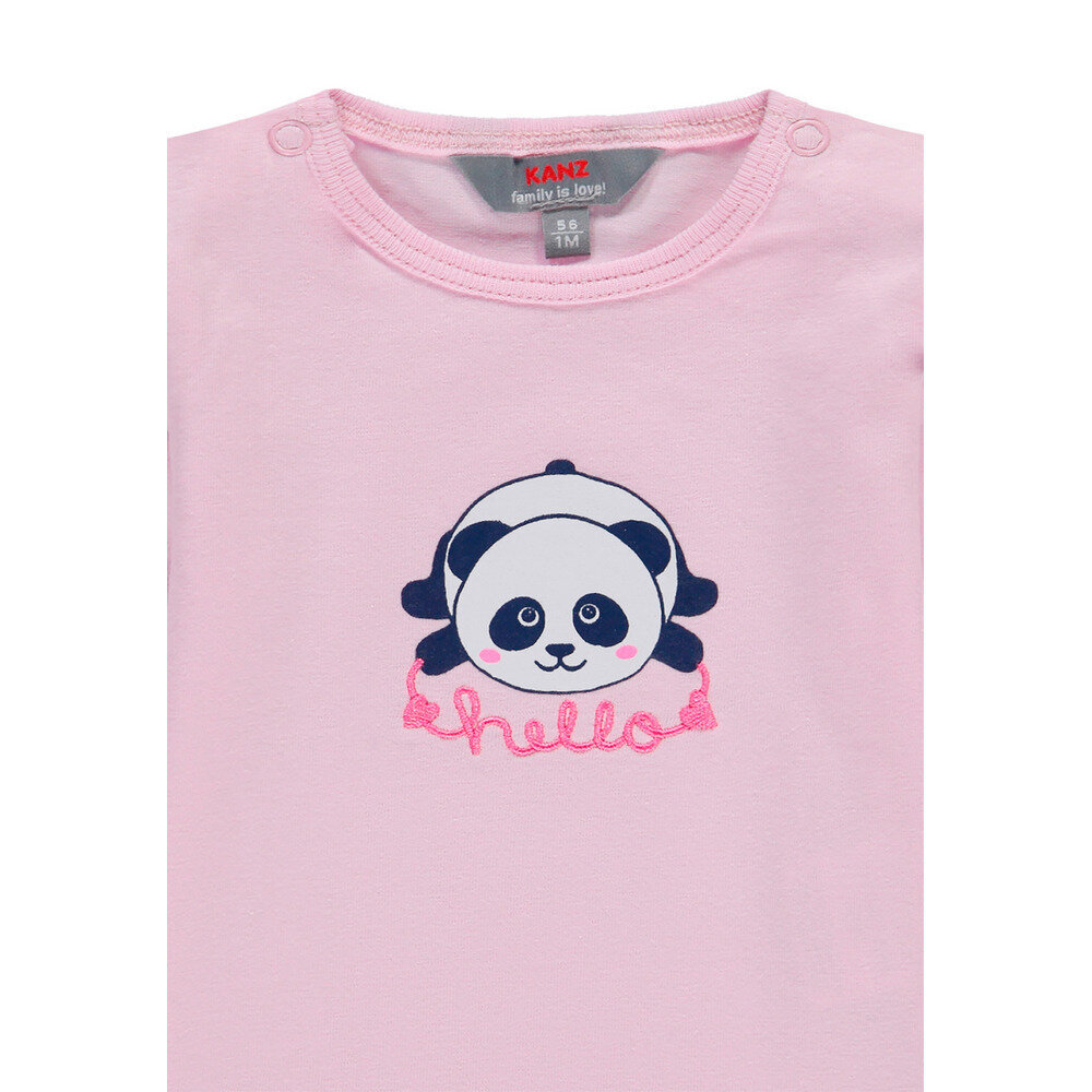 Marškinėliai mergaitėms Kanz, rožiniai цена и информация | Marškinėliai kūdikiams | pigu.lt