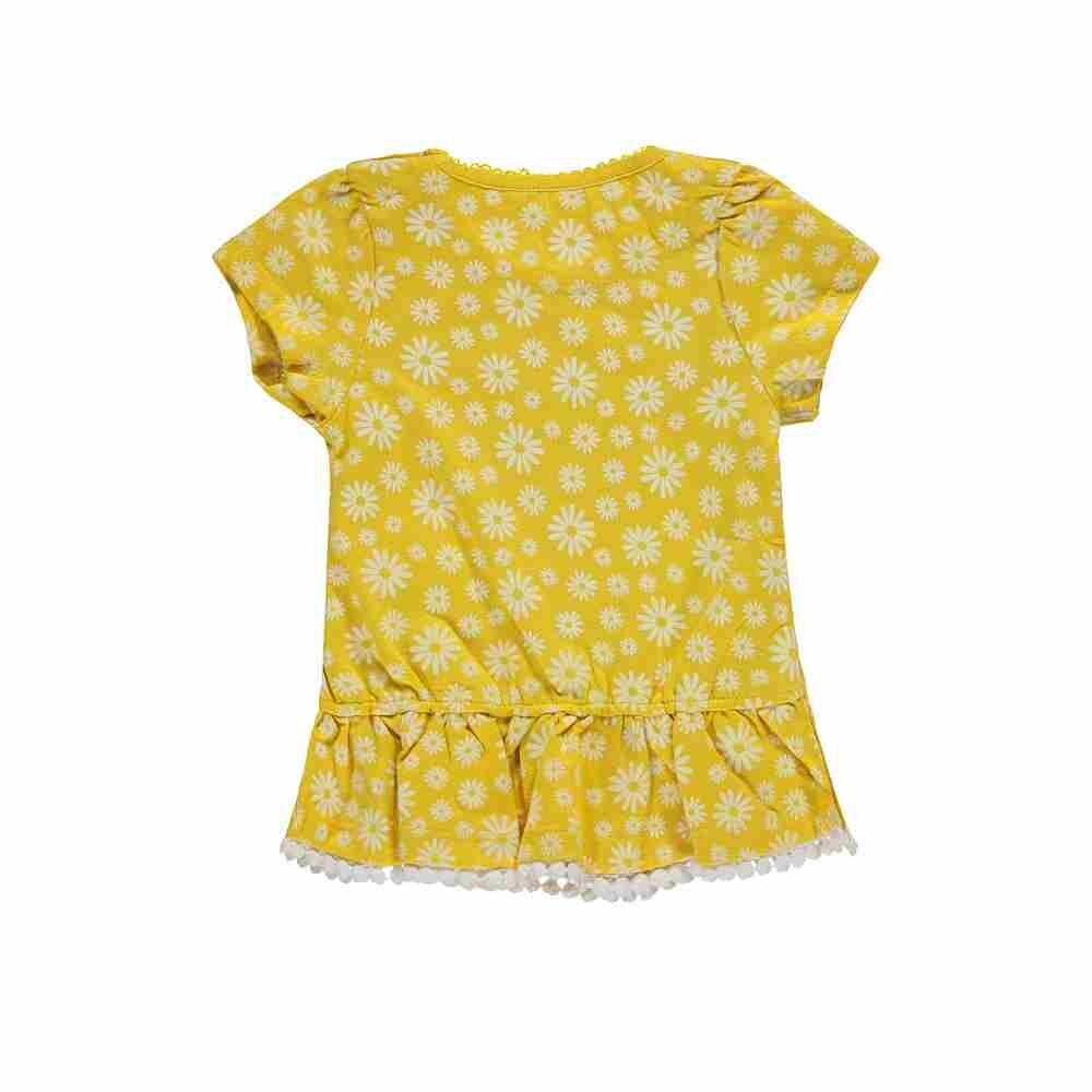 Marškinėliai mergaitėms Kanz, geltoni kaina ir informacija | Marškinėliai kūdikiams | pigu.lt