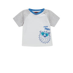 Marškinėliai berniukams Kanz, balti kaina ir informacija | Marškinėliai kūdikiams | pigu.lt