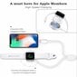 2in1 pakrovimo laidas skirtas iPhone Lightning 8 kontaktų + Apple Watch to Type-C, 2,5W 3A kabelis / laidas / įkroviklis, baltas цена и информация | Laidai telefonams | pigu.lt