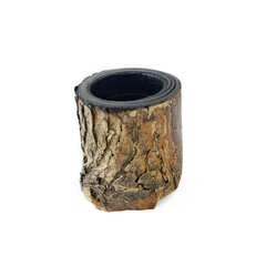 Деревянный подсвечник для чайной свечи 6 см, Пенёк натуральный черный цена и информация | Подсвечники, свечи | pigu.lt