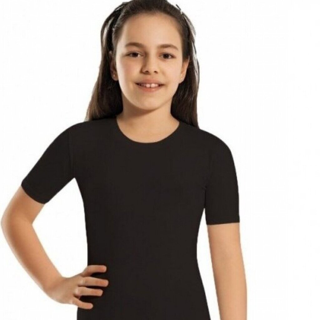 Marškinėliai trumpomis rankovėmis vaikams Dono 3240, juodi kaina ir informacija | Marškinėliai mergaitėms | pigu.lt
