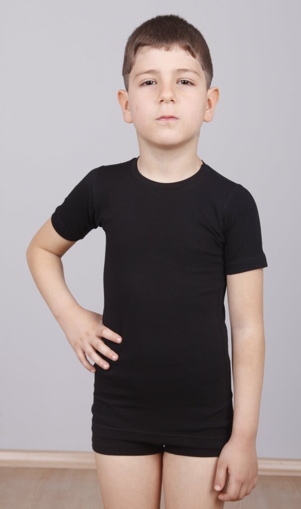 Marškinėliai trumpomis rankovėmis vaikams Dono 3240, juodi цена и информация | Marškinėliai mergaitėms | pigu.lt