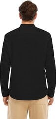 Мужская хлопковая рубашка с длинным рукавом на пуговицах Shujin, черная цена и информация | Рубашка мужская | pigu.lt