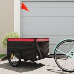 Krovininė dviračio priekaba vidaXL, juoda цена и информация | Прицепы для велосипеда | pigu.lt