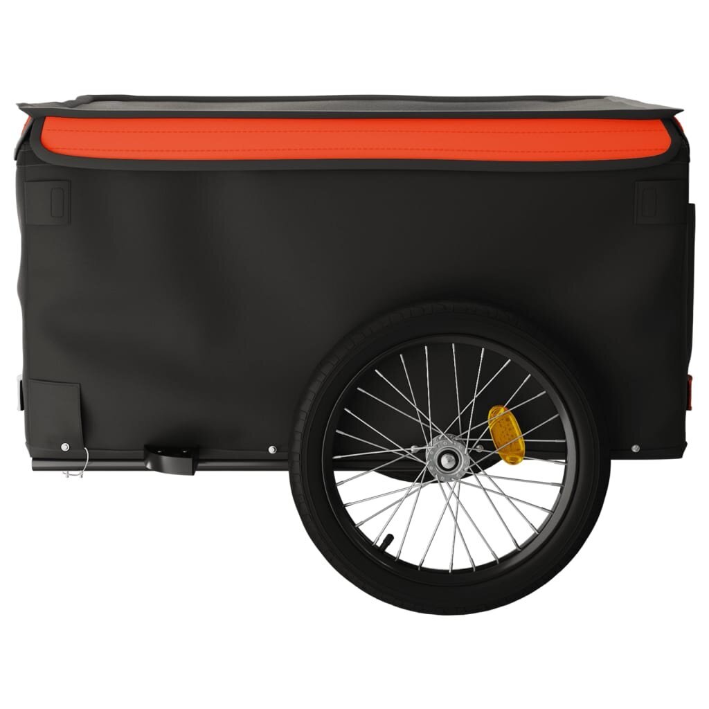 Krovininė dviračio priekaba vidaXL, juoda цена и информация | Dviračių priekabos, vėžimėliai | pigu.lt