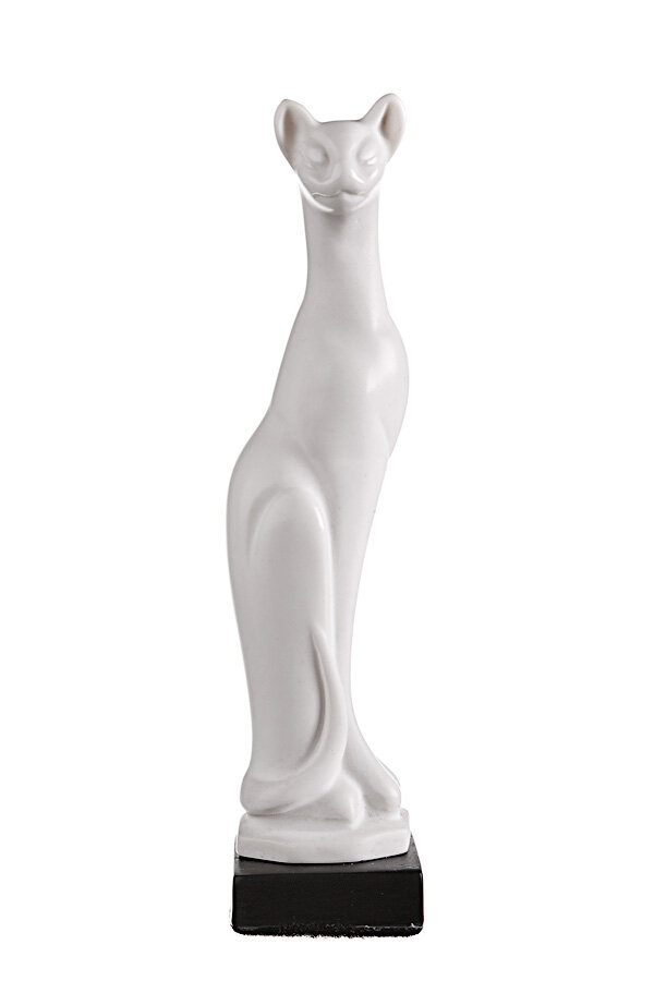 Figūrėlė balta katė 13 cm kaina ir informacija | Interjero detalės | pigu.lt