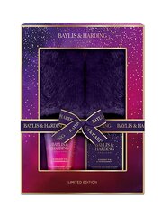 Rankų kremų dovanų rinkinys moterims Baylis & Harding Midnight Fig & Pomegranate Luxury Slipper : pėdų mirkymo druska 100 g + pėdų losjonas 140 ml + šlepetės kaina ir informacija | Kūno kremai, losjonai | pigu.lt