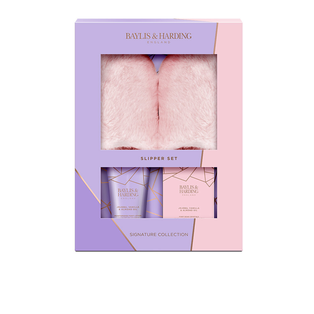 Dovanų rinkinys moterims Baylis & Harding Jojoba, Vanilla & Almond Oil Luxury Slipper Gift Set цена и информация | Kūno kremai, losjonai | pigu.lt