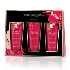 Rankų kremų rinkinys Baylis & Harding Boudiore Cherry Blossom, 3 x 50 ml kaina ir informacija | Kūno kremai, losjonai | pigu.lt