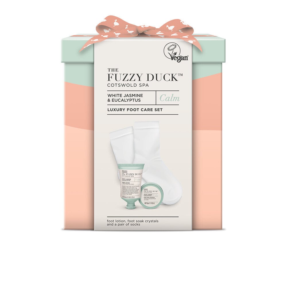 Pėdų priežiūros dovanų rinkinys Baylis & Harding The Fuzzy Duck Cotswold Spa Luxury Foot Care: mirkymo kristalai 50 g +losjonas 50 ml + kojinės kaina ir informacija | Kūno kremai, losjonai | pigu.lt