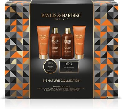 Подарочный набор для мужчин Baylis & Harding Black Pepper & Ginseng Men's Luxury Shower & Prep, 6 частей цена и информация | Масла, гели для душа | pigu.lt