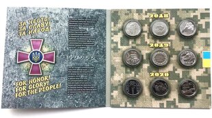 Proginių monetų rinkinys Ukrainos pajėgoms pagerbti kaina ir informacija | Numizmatika | pigu.lt