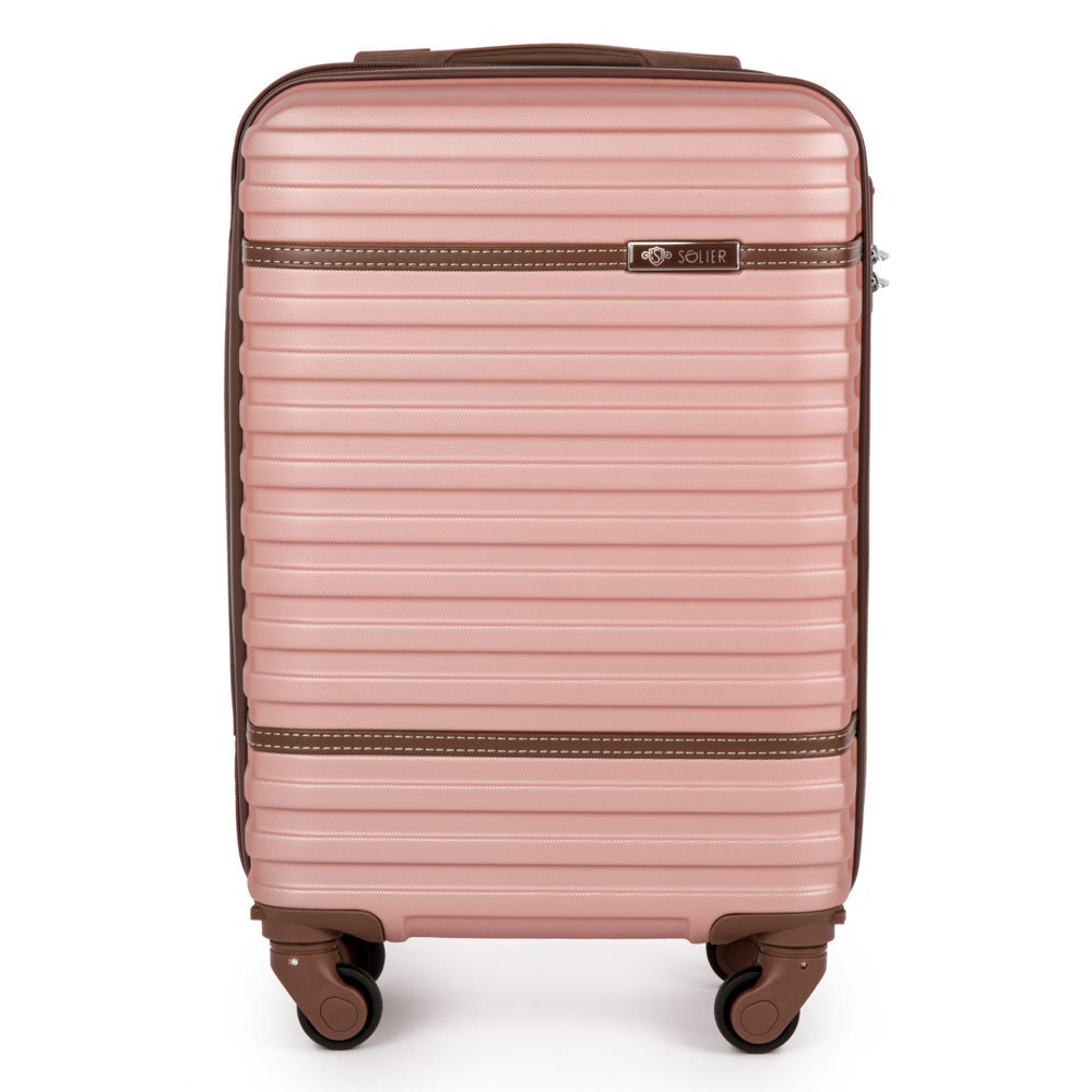 Mažas lagaminas Solier STL957, S, rožinis kaina ir informacija | Lagaminai, kelioniniai krepšiai | pigu.lt